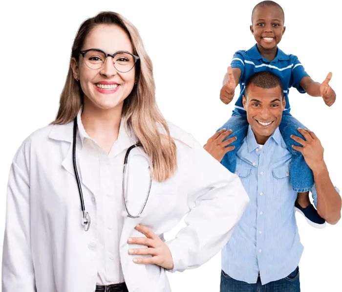 doctor providing family medical needs